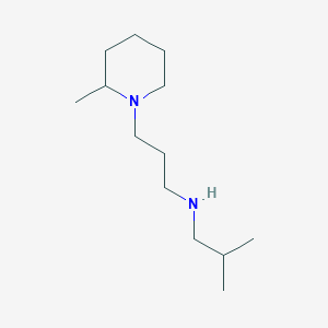 molecular formula C13H28N2 B13251169 [3-(2-Methylpiperidin-1-YL)propyl](2-methylpropyl)amine 