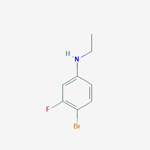 molecular formula C8H9BrFN B13251188 4-bromo-N-ethyl-3-fluoroaniline 