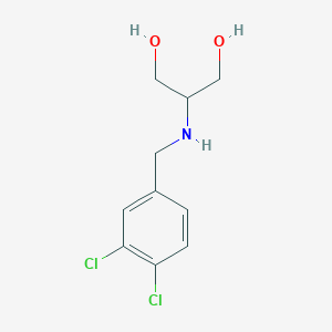 molecular formula C10H13Cl2NO2 B13251197 2-{[(3,4-Dichlorophenyl)methyl]amino}propane-1,3-diol 