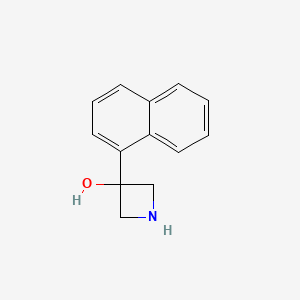 molecular formula C13H13NO B13251199 3-(Naphthalen-1-yl)azetidin-3-ol 