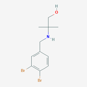 2-{[(3,4-Dibromophenyl)methyl]amino}-2-methylpropan-1-ol