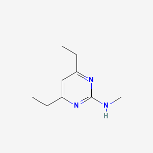 molecular formula C9H15N3 B13251234 4,6-diethyl-N-methylpyrimidin-2-amine 