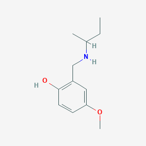 molecular formula C12H19NO2 B13251256 2-{[(Butan-2-yl)amino]methyl}-4-methoxyphenol 