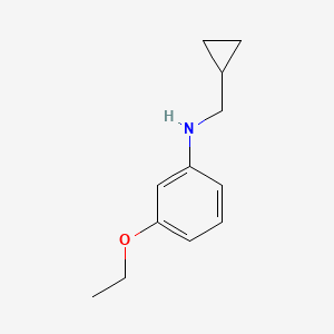 molecular formula C12H17NO B13251275 N-(cyclopropylmethyl)-3-ethoxyaniline 