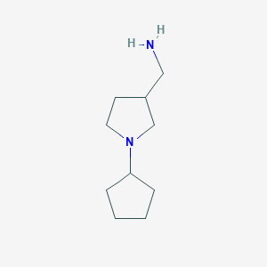 molecular formula C10H20N2 B1325130 [(1-Cyclopentylpyrrolidin-3-yl)methyl]amine CAS No. 933714-21-7