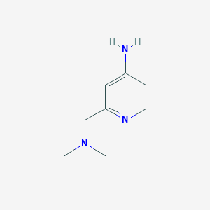 molecular formula C8H13N3 B13251317 2-[(Dimethylamino)methyl]pyridin-4-amine 