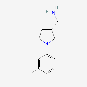 molecular formula C12H18N2 B1325132 1-[1-(3-Methylphenyl)-3-pyrrolidinyl]methanamine CAS No. 1017474-51-9