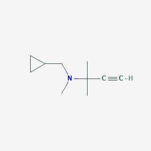 molecular formula C10H17N B13251320 (Cyclopropylmethyl)(methyl)(2-methylbut-3-yn-2-yl)amine 