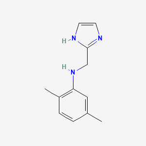 molecular formula C12H15N3 B13251322 N-(1H-imidazol-2-ylmethyl)-2,5-dimethylaniline 