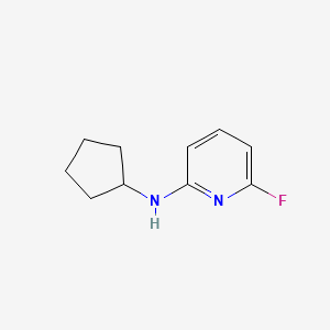 molecular formula C10H13FN2 B13251327 N-cyclopentyl-6-fluoropyridin-2-amine 