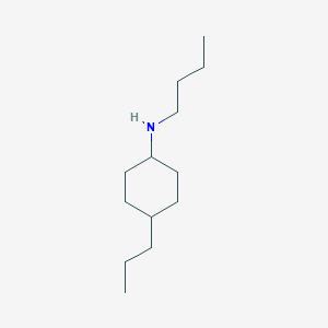 molecular formula C13H27N B13251333 N-butyl-4-propylcyclohexan-1-amine 