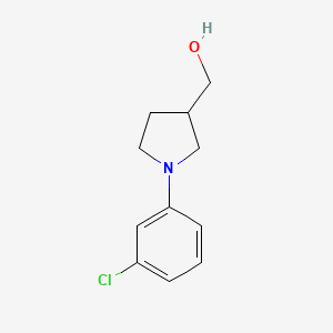 molecular formula C11H14ClNO B1325136 [1-(3-Chlorophenyl)pyrrolidin-3-yl]methanol CAS No. 1017444-94-8