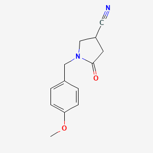 molecular formula C13H14N2O2 B1325137 1-(4-Methoxybenzyl)-5-oxopyrrolidine-3-carbonitrile CAS No. 1017446-51-3