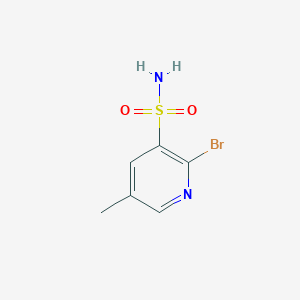 molecular formula C6H7BrN2O2S B13251414 2-Bromo-5-methylpyridine-3-sulfonamide 