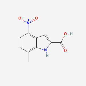 molecular formula C10H8N2O4 B13251424 7-Methyl-4-nitro-1H-indole-2-carboxylic acid 