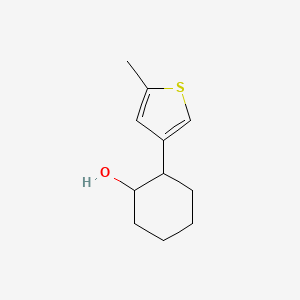 molecular formula C11H16OS B13251453 2-(5-Methylthiophen-3-yl)cyclohexan-1-ol 