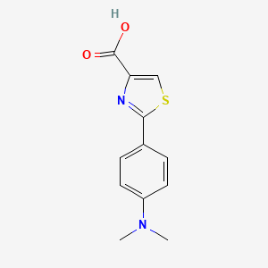 molecular formula C12H12N2O2S B1325146 2-(4-(Dimethylamino)phenyl)thiazole-4-carboxylic acid CAS No. 955400-50-7