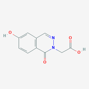 molecular formula C10H8N2O4 B13251462 2-(6-Hydroxy-1-oxo-1,2-dihydrophthalazin-2-yl)acetic acid 