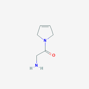 molecular formula C6H10N2O B13251467 1-(Aminoacetyl)-2,5-dihydro-1H-pyrrole 