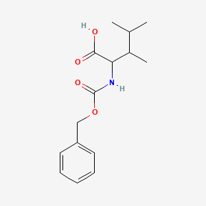 molecular formula C15H21NO4 B13251470 2-{[(Benzyloxy)carbonyl]amino}-3,4-dimethylpentanoic acid 