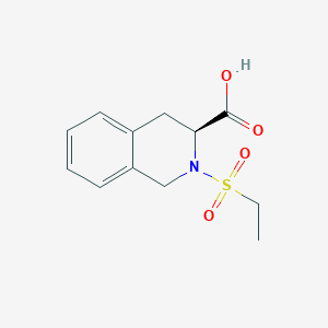 molecular formula C12H15NO4S B13251488 (3S)-2-(ethanesulfonyl)-1,2,3,4-tetrahydroisoquinoline-3-carboxylic acid 