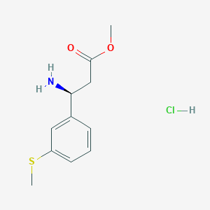 Methyl (3S)-3-amino-3-[3-(methylsulfanyl)phenyl]propanoate hydrochloride