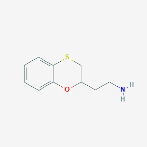 molecular formula C10H13NOS B13251493 2-(2,3-Dihydro-1,4-benzoxathiin-2-yl)ethan-1-amine 