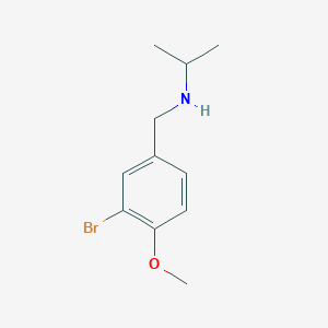 molecular formula C11H16BrNO B13251497 [(3-Bromo-4-methoxyphenyl)methyl](propan-2-yl)amine 