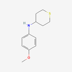 molecular formula C12H17NOS B13251513 N-(4-methoxyphenyl)thian-4-amine 