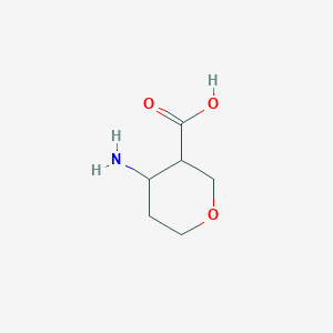 molecular formula C6H11NO3 B13251547 4-Aminooxane-3-carboxylic acid 