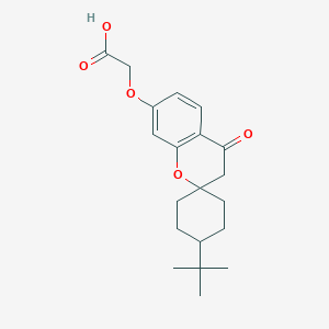 molecular formula C20H26O5 B1325156 [(4'-Tert-butyl-4-oxo-3,4-dihydrospiro[chromene-2,1'-cyclohexan]-7-yl)oxy]acetic acid CAS No. 1217602-92-0