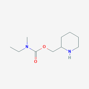 molecular formula C10H20N2O2 B13251560 Piperidin-2-ylmethylN-ethyl-N-methylcarbamate 