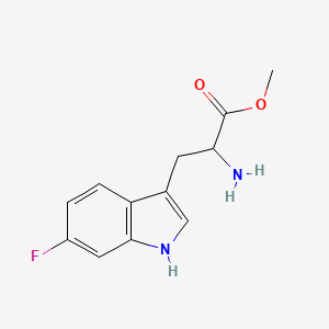 molecular formula C12H13FN2O2 B13251614 methyl 2-amino-3-(6-fluoro-1H-indol-3-yl)propanoate CAS No. 260430-94-2