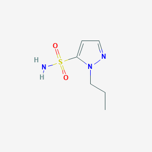 molecular formula C6H11N3O2S B13251680 1-propyl-1H-pyrazole-5-sulfonamide 