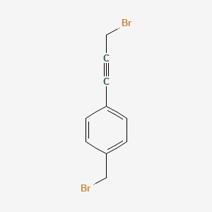 molecular formula C10H8Br2 B13251730 1-(Bromomethyl)-4-(3-bromoprop-1-yn-1-yl)benzene 