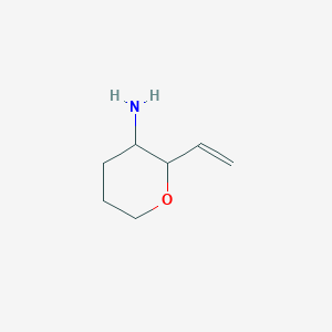 molecular formula C7H13NO B13251753 2-Ethenyloxan-3-amine 