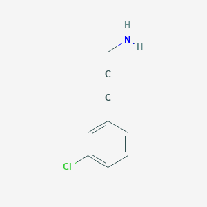 molecular formula C9H8ClN B13251813 3-(3-Chlorophenyl)prop-2-yn-1-amine 