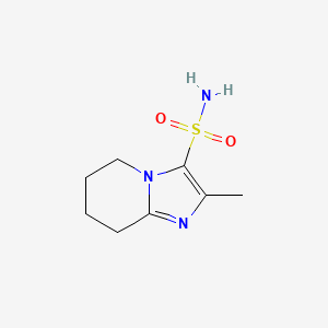 molecular formula C8H13N3O2S B13251849 2-Methyl-5H,6H,7H,8H-imidazo[1,2-a]pyridine-3-sulfonamide 