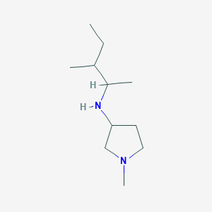 molecular formula C11H24N2 B13251868 1-methyl-N-(3-methylpentan-2-yl)pyrrolidin-3-amine 