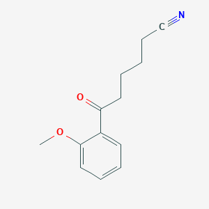 molecular formula C13H15NO2 B1325191 6-(2-Methoxyphenyl)-6-oxohexanenitrile CAS No. 898786-52-2
