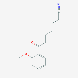 molecular formula C14H17NO2 B1325192 7-(2-Methoxyphenyl)-7-oxoheptanenitrile CAS No. 898786-54-4