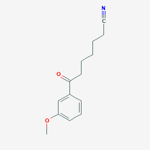 molecular formula C14H17NO2 B1325196 7-(3-Methoxyphenyl)-7-oxoheptanenitrile CAS No. 898786-62-4