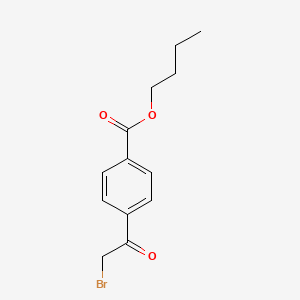 molecular formula C13H15BrO3 B13251975 Butyl 4-(2-bromoacetyl)benzoate 