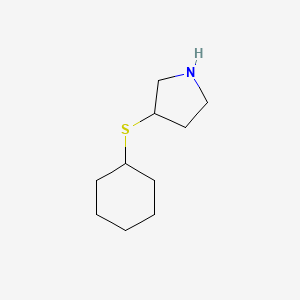 molecular formula C10H19NS B13251981 3-(Cyclohexylsulfanyl)pyrrolidine 