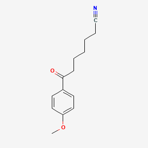 molecular formula C14H17NO2 B1325199 7-(4-甲氧基苯基)-7-氧代庚腈 CAS No. 898786-66-8