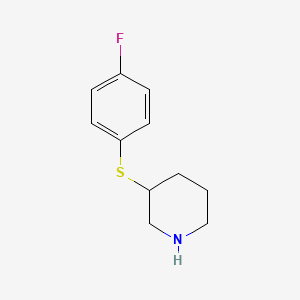 molecular formula C11H14FNS B13252002 3-(4-Fluoro-phenylsulfanyl)-piperidine 