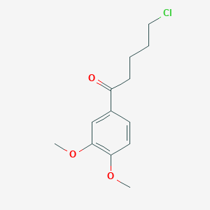 molecular formula C13H17ClO3 B1325201 1-Chloro-5-(3,4-dimethoxyphenyl)-5-oxopentane CAS No. 33245-77-1