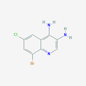 8-Bromo-6-chloroquinoline-3,4-diamine