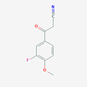 B1325202 3-Fluoro-4-methoxybenzoylacetonitrile CAS No. 898786-96-4