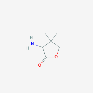 molecular formula C6H11NO2 B13252071 3-Amino-4,4-dimethyloxolan-2-one CAS No. 86096-11-9